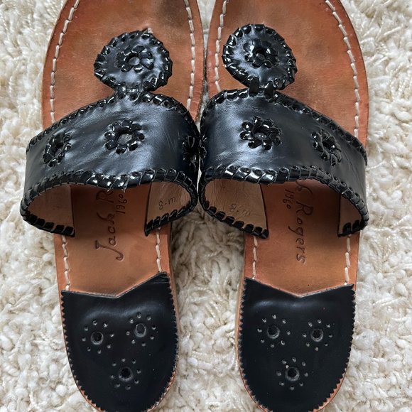 Black Jack Rogers USA Jack Flat Sandal - Picture 5 of 5